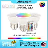 OHNO RGB Spotlight Bulbs GU5.3 / GU10 Dimmable Color Changing Magic LED Bulb 5W RGB Led Lamp Spotlig