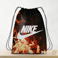 Sports Drawstring Bag Men's and Women's Gym Fitness Backpack Nike_Fire Waterproof Backpack