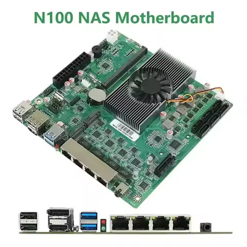 SZBOX N150 1264-NAS Motherboard ITX Home Processor DDR5 4*Intel I226 2.5G LAN M.2 Slot 6xSATA DP HD 