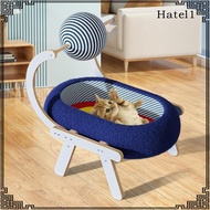 [Hatel] Sisal Cat Bed, Cat Scratching Post, Wooden Cat Scratching Post with Scratching