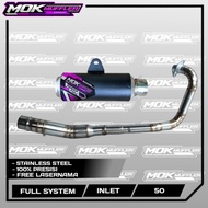 Exhaust Racing Full System Yamaha MX King MX Old MX New Black Powder Coating