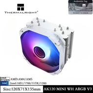 Thermalright AK120 Mini White ARGB CPU Air Cooler 5 Heat pipes Chassis heat PC Radiator for AMD AM4/