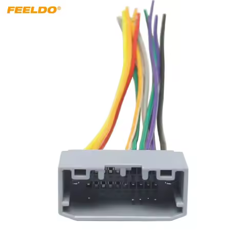 FEELDO Car Stereo Wiring Harness Adapter Female Plug For Jeep Wrangler/Compass OEM Factory Audio Wir