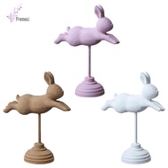 [Freneci] Wooden Easter Bunny Figurine Small  Ornament Bunny Figurine for Entryway Bedroom Cabinet C