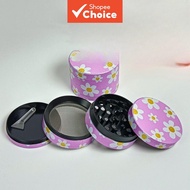 Trending Pick 50mm Purple Flower Zinc Alloy 4-Layer Manual Spice Grinder Salt Pepper Seasoning Mill 