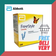 ABBOTT FreeStyle Lancets 200's +Freebie 100%Sterile lancets