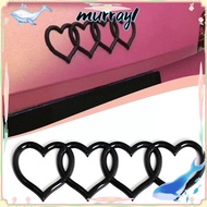 MURRAY Love Heart Logo Rear, Heart-shaped ABS Plastics Trunk Tail Label Badge, Modified Love Tail La