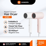 Xiaomi Compact Hair Dryer H101 | 1600W Foldable Travel Dryer | 20,000 RPM Motor | 15m/s Airflow | 50