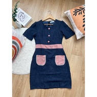 DW-734 Work Dress With Front Pockets