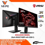 MSI Optix MAG274QRF GAMING MONITOR 27inch, 165Hz, Rapid IPS WQHD 1ms G-Sync HDR USB C
