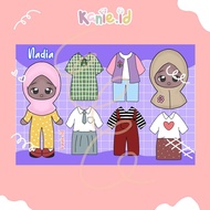 Bp Bpan / Mainan Bongkar pasang kertas versi hijab lucu