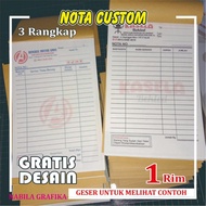 KHUSUS CETAK NOTA 1 RIM 3 RANGKAP, NOTA LAUNDRY, NOTA BENGKEL, NOTA