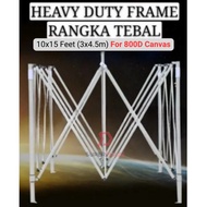 Frame Set Only 10x15 Feet For Full Set 800D Canvas Heavy Duty Folding Canopy Tent Kanopi Bazar Pasar