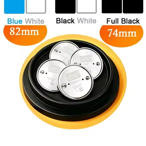 b-2pcs 74mm 82mm Chrome Base front rear boot badges hood trunk Emblem logo for b m w E46 E39 E38 E90