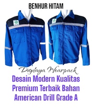 Baju Atasan Wearpack Pria Safety K3 Proyek Tambang Seragam Bengkel Las Seragam Lengan Panjang Bahan 