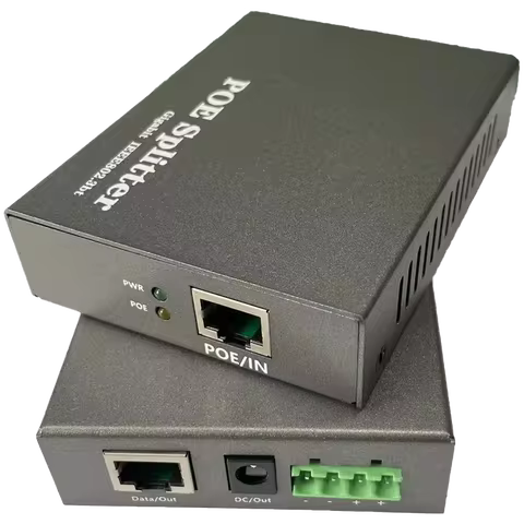 IEEE 802.3bt PoE Splitter 72W Gigabit 24V 3A Output, Active PoE to DC Injector for IP Camera CCTV Ac