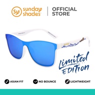 Sunday Shades Love the Ocean Gentle Giants Flare Asian Fit, Bounce Free Unisex Sunglasses.