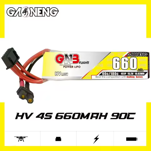 GNB 660mAh 4S 15.2V 90C 4.35V xt30 LiHV Remote control model lithium battery accessories
