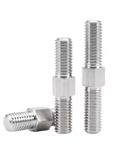 304 Stainless Steel Outer Hexagon Teeth Bolt Left and Right Conversion Double-Ended Headless Screw M