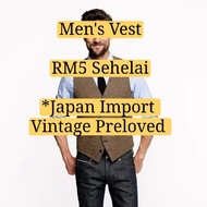 RM5 Men Vest Formal Casual Japan Import Preloved Vintage Bundle Borong 男士西装马甲日本二手衣服中古商品古着现货男装
