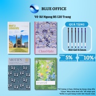 Notebook B5 Horizontal Line 120 Pages Waterproof Pattern Notebook Cover Line 2 Colors Anti-Glare Cla