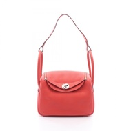 【二手】愛馬仕 (Hermes) Lindy 26 Rouge Pivoine 女士單肩背包