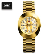 Velashop นาฬิกาข้อมือสุภาพสตรี  Rado Diastar Automatic 22 พลอยคู่ สายทอง รุ่น R12416803 (หน้าปัดทอง)