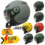 HIJAU MERAH Retro Vintage Adult Helmet Japstyle MONSA MOMO GAGA ARAGON CARBON Glass Pilot Hijab Blac