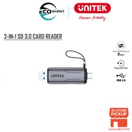 UNITEK 2-in-1 SD USB3.0 (USB-A & USB-C) to Micro SD/SD Card Reader