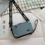 Fastbuy - 創意行李箱手袋 迷你硬殼旅行包 斜孭袋 手提袋 迷你行李箱 冰藍色