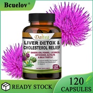 Liver Detox Supplement Milk Thistle Extract Supports healthy liver and kidney function Promotes liver cleansing and detoxification 120 capsules