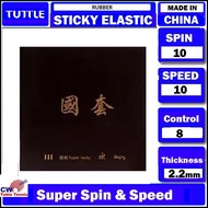 TUTTLE BEIJING 3 SUPER TACKY PIPS-IN TABLE TENNIS RUBBER GETAH PING PONG SPIN AND SPEED