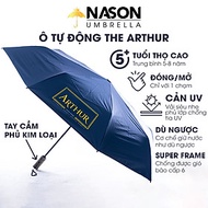 Ô dù tự đông thông minh Nason Umbrella The Arthur tự động đóng mở 2 chiều, tay cầm phủ kim loại cao cấp màu Bronzo, dù tự động gấp ngược, chống gió bão cấp 6