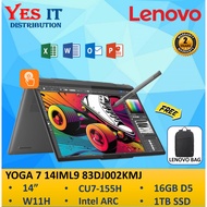 LENOVO YOGA 7 2-In-1 14IML9 83DJ0037MJ / 83DJ002KMJ Laptop (CU7-155H,16GB,1TB SSD,14" WUXGA,ARC GRAP