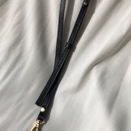 皮革頸掛繩 手機頸掛繩 Leather Lanyard Black Gold