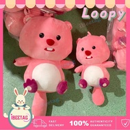 50cm Korean Loopy Plush Toy Cartoon Pororo Pink Beaver Loopy Birthday Gift Stuffed Plushie Doll