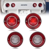 4 ชิ้น/เซ็ตด้านหลังกันชนไฟท้ายไฟเบรคสํารองสําหรับ Chevrolet Corvette C3 1975 1976 1977 1978 1979 ไม่