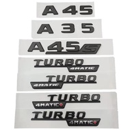 ABS For Mercedes Benz A 35 45 AMG W177 W176 A35 A45 A45S TURBO 4MATIC Car Trunk Letters Emblem Badge