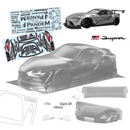 High quality Toyota Supra GR Fast and Furious 9 1/10 drift RC PC body shell lampshade 190mm width Tr