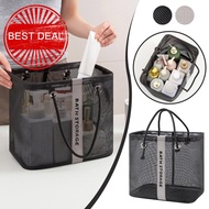 Pvc Mesh Cosmetic Bag Cosmetic Storage Large Capacity Travel Toiletry Bag Mesh Portable Z2e9