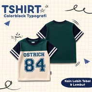 Unisex Colorblock 84 Kids T-Shirt Casual Sporty Short Sleeve Top 4-12 Years