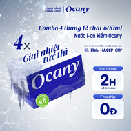 Combo 4 thùng 24 chai nước ion kiềm Ocany chai 600ml