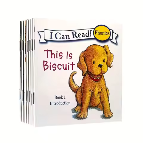 1 Set of 12 Books, My First Grammar Book, Biscuit Series - Short Vowels and Long Vowels, English Pic