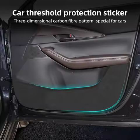 For Mazda CX-30 CX30 2020 2021 2022 2023 2024 2025 Premium Suede Door Anti-kick Pad Car Leather Carb