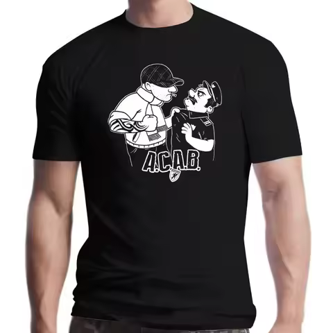 Funny PG Wear T-Shirt ACAB Dunkelgrau Meliert 1312 Hooligans Ultras Hools Shirts oversized New Summe