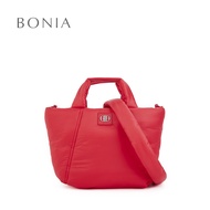 Bonia Red Plume Tote Bag