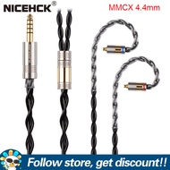 Nicehck dây tai nghe Hifi ngâm dầu hợp kim đồng kẽm Cáp thay thế mèo đen dây tai nghe 2 chấu MMCX/0.