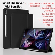 EllaStuff Samsung Tab S8 11inc Case Smart Flip Cover Leather Case With Pen Slot Book Cover Samsung T