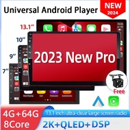 8 Core 4G+64G QLED 2K Screen Android Car Player Bluetooth Car Multi-media Player Support Apple Carpl