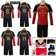 Anime Blue Lock Bastardo Munchen Cosplay Yoichi Isagi Uniform Red Soccer Shirt Ness Kaiser Kurona Bo